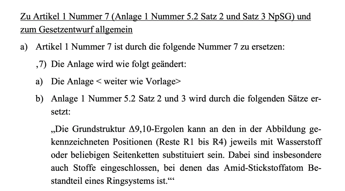 Verbot von LSD Derivaten